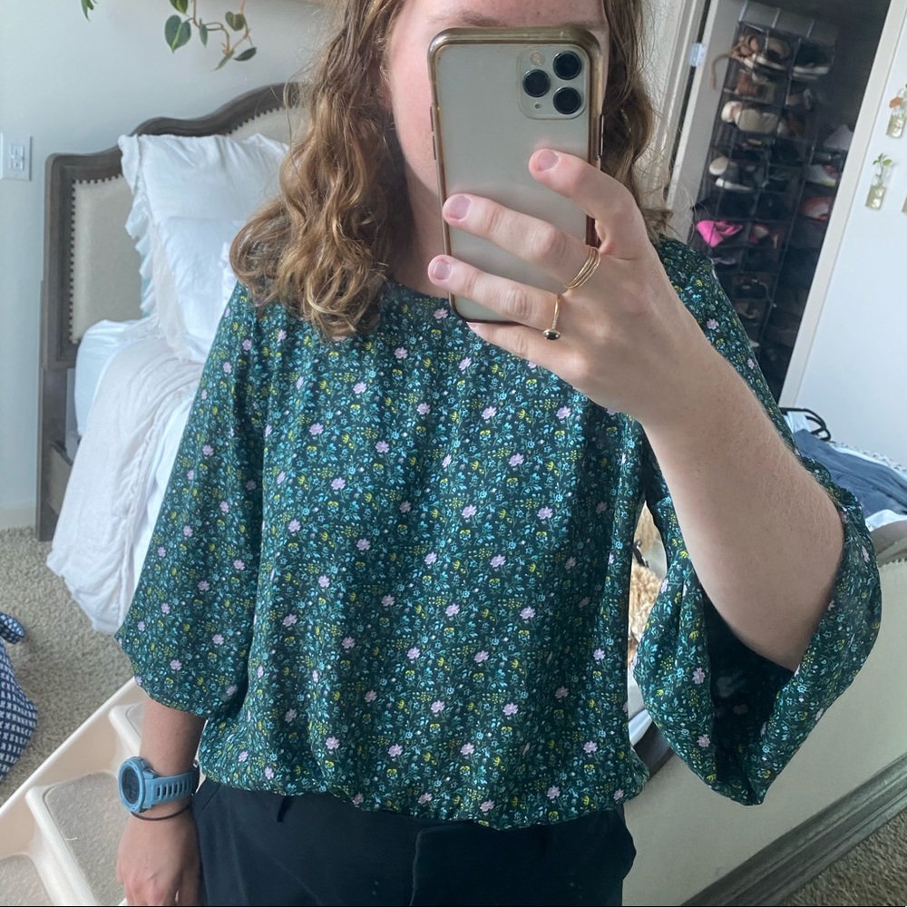 Loft long sleeve floral blouse